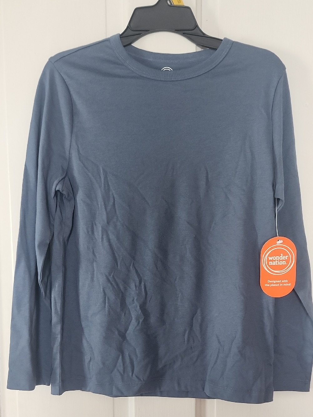 wonder nation Long Sleeve Crew Tee - Slate
